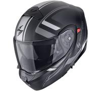 Modularer Motorradhelm Scorpion EXO-930 EVO ARDENS mattschwarz-silber 2XL