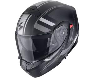 Modularer Motorradhelm Scorpion EXO-930 EVO ARDENS mattschwarz-silber XL