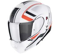 Modularer Motorradhelm Scorpion EXO-930 EVO ARDENS metallic weiß-schwarz-rot L