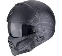 Scorpion EXO-Combat II Spiderweb Helm, schwarz-silber matt Größe: M