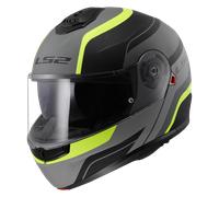 LS2 FF908 Strobe II Monza Matt Schwarz H-V Gelb 06 Klapphelm