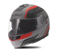 LS2, Modularer Motorradhelm STROBE II MONZA Black Grey Red, L