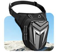 Mohard Beintasche Motorrad, wasserdichte Oberschenkeltasche Gürteltasche, Robuste Eva Motorrad Tasche Bein, Erweiterbare Aufbewahrung Tankrucksack, Sport-Schultertaschen für Radeln, Wandern, Klettern