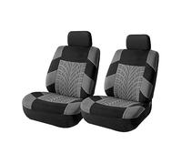 Moly Magnolia Autositzbezüge für Vordersitze, atmungsaktiv, wasserdicht, Polyester, rutschfest, geteilt, Auto-Kissenbezug, Fahrerinnenzubehör für die meisten Autos, LKW, SUV, Van (grau)