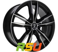REDS Fast Matt Black Polished Alufelge 17 Zoll ET40 5x114,3 ML72,3