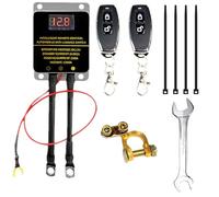 MOMOTOU Ferngesteuerter Auto Batterie Trennung Schalter Relais mit LED Digital Voltmeter Display 12V 200A Trennschalter Anti-Diebstahl-Schalter Ausschalten mit Fernbedienung für Automobil