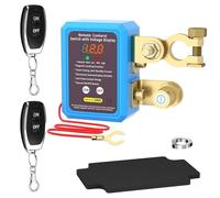 MOMOTOU Ferngesteuerter Batterietrennschalter 12V 24V 240A Remote Batterietrennschalter mit Fernbedienung LED-Spannungsanzeige für Auto Traktor Motorrad RV ATV Boot
