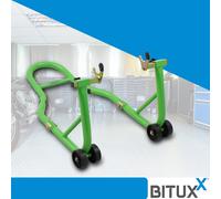 Bituxx Motorrad Montageständer Hinterrad Motorradständer Transportständer Grün