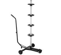 Monzana Felgenbaum 225 mm Alu fahrbar inkl. Schutzhülle 100kg belastbar 3 Rollen Felgenhalter Reifenständer Reifenhalter