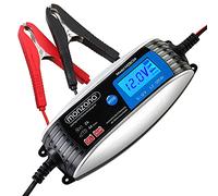 Monzana KFZ Batterieladegerät vollautomatisch 6V 12V Silber/Schwarz