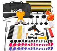Mookis 92PCS Ausbeulwerkzeug Dellen Reparaturset Auto Dent Puller Kit, Beulen Reparaturset Auto mit Gleithammer, Goldzieher, Brückenzieher und Saugnapf für Tiefe Delle