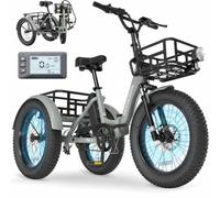MOONCOOL Elektro Dreirad Erwachsene, Klappbares E-Trike,80/145Km Reichweite | Zu 95% vormontiert, 36V 20Ah Akku & 250W Motor, bis 25 Km/h, 20×3 Zoll Reifen, Hinterachsdifferential, bis 204 kg, 3 Fahrmodi