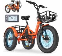 MOONCOOL Elektro Dreirad Erwachsene, Klappbares E-Trike,80/145Km Reichweite | Zu 95% vormontiert, 36V 20Ah Akku & 250W Motor, bis 25 Km/h, 20×3 Zoll Reifen, Hinterachsdifferential, bis 204 kg, 3 Fahrmodi