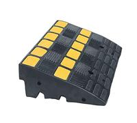 Moravia MORION Bordstein-Rampe (Gummi, LxBxH 600x360x150, schwarz, gelb reflektierend, belastbar bis 40 t) 279.20.108