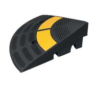 MORION Bordstein-Rampe Abschlusselement 300 x 300 x 100mm Gummi schwarz gelb reflektierend bis 40 t