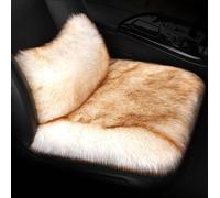 Morkite Lammfell Sitzkissen Lendenkissen,Autositzbezug Lendenkissen, Auto Kunstfell Sitzauflage, Langes Winter Warme Sitzkissenbezug, Universell für Autositz, Bürostuhl und meisten Stühle