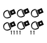 MoSundi Anhänger-D-für-Ring-Schnalle für Bootshaken, Schwimmen für Ring, ATV, UTV, Motorrad-Spanngurte - 6 Stück mit Schrauben, robuster massiver Stahl, rostfrei beschichtet