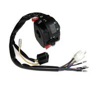 MoSundi Motorrad-Lenkerschalter für Hupe, Blinker, Scheinwerfer und Elektrostart, Schwarz