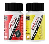 MOTIONCOLORS Digitalgrün Metallic 4QU / 398 für Opel Autolack Lackstift Set Basislack und Klarlack je 50ml