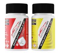 MOTIONCOLORS Schneeweiss/Weiss 09T / 40R GAZ für Opel Autolack Lackstift Set Basislack und Klarlack je 50ml