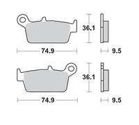 Moto-Master Bremsbeläge Sinter Racing Hinten Suzuki DRZ 400 2000-