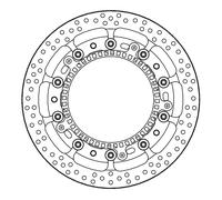 Moto-Master Halo-Serie Schwimmend gelagerte Bremsscheibe BRAKE DISC HALO T-FLOATER FT