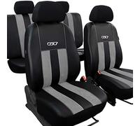 moto-MOLTICO Autositzbezüge 2+3 - Universal Auto Sitzauflagen Set - Dreilagig Auto Sitzbezüge mit Reißverschluss - Dauerhafter Sitzbezug Auto Vordersitze und Rücksitze - Schwarz Grau