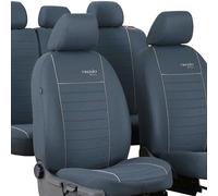 moto-MOLTICO Autositzbezüge 2+3 - Universal Auto Sitzauflagen Set - Dreilagig Sitzbezüge mit Reißverschluss - Dauerhafter Sitzbezug Vordersitze und Rücksitze - Schonbezüge - Graphit Weiß