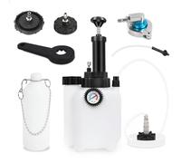 MOTOCOCHE 3L Bremsenentlüftungsgerät Auto Bremsenentlüfter Bremsflüssigkeitswechselgerät mit 1L Absaugbehälter und 4 Hauptzylinderadaptern für E20