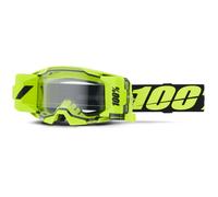 Motocross-Brille 100 % ARmatic Forecast gelb mit klarem Plexiglas
