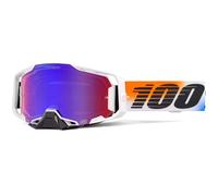 Motocross-Brille 100% ARMEGA HIPER UNITED mit rot-blauer HIPER-Linse