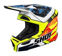 Motocross-Helm Shot Furious Flash glänzend blau-fluo gelb 2XL