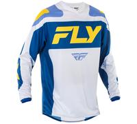 Motocross-Trikot FLY Racing F-16 weiß-blau-gelb M