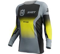 Shot Aerolite Husqvarna Limited Edition 2025 Motocross Jersey, schwarz-grau-gelb, Größe S für Männer