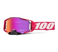 Motocrossbrille 100% Armega Kloug mit silbernem Plexiglas HIPER