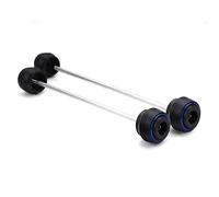 Motor Crash Stoßstange Für Suzuki GXS-R 1000R R750 R600 Motorrad Hinten Vorderrad Achse Crash Protector Pad Schwinge Spulen Slider Stand(Front Rear-Blue)