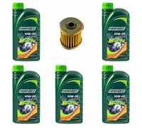 Motor Öl Ölfilter MF168 Set 10W40 5 Liter für Daelim QL i.e 125 S2 SL SN SQ FI