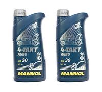 Motorenöl für 4-Takt Traktoren Rasenmäher Agro SAE 30 MANNOL API SG 2 Liter