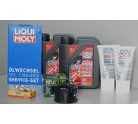 MotorFunSports Wartungs Set Piaggio MP3 500 Öl Ölfilter Zündkerzen Service Inspektion Ölwechsel