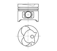 KOLBENSCHMIDT Kolben mit Ringen und Bolzen MERCEDES-BENZ SSANGYONG MULTICAR 2,3