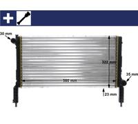 Kühler Motor Rippen mechanisch gefügt 580 mm - 318 mm MAHLE für u.a. FIAT DOBLO