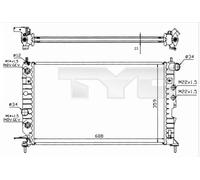 TYC Kühler Motorkühlung für Opel Vectra 725-0004-R