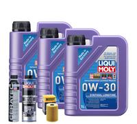 Motoröl 0W30 LIQUI MOLY Synthoil Longtime 3L+HENGST Ölfilter +Spülung +Cera Tec