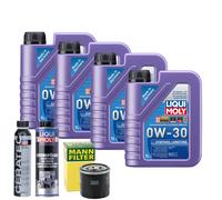 Motoröl 0W30 LIQUI MOLY Synthoil Longtime 4L +MANN Ölfilter +Spülung +Cera Tec