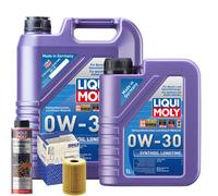 Motoröl 0W30 LIQUI MOLY Synthoil Longtime 6L+MAHLE Ölfilter +Ölschlammspülung