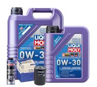 Motoröl 0W30 LIQUI MOLY Synthoil Longtime 6L+MAHLE Ölfilter +Spülung
