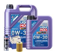 Motoröl 0W30 LIQUI MOLY Synthoil Longtime 6L+MAHLE Ölfilter +Spülung