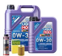 Motoröl 0W30 LIQUI MOLY Synthoil Longtime 6L +MANN Ölfilter +Ölschlammspülung