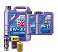 Motoröl 0W30 LIQUI MOLY Synthoil Longtime 7L+HENGST Ölfilter +Spülung