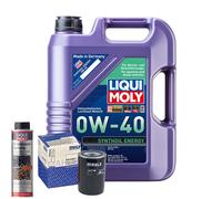 Motoröl 0W40 LIQUI MOLY Synthoil Energy 5L+MAHLE Ölfilter +Ölschlammspülung